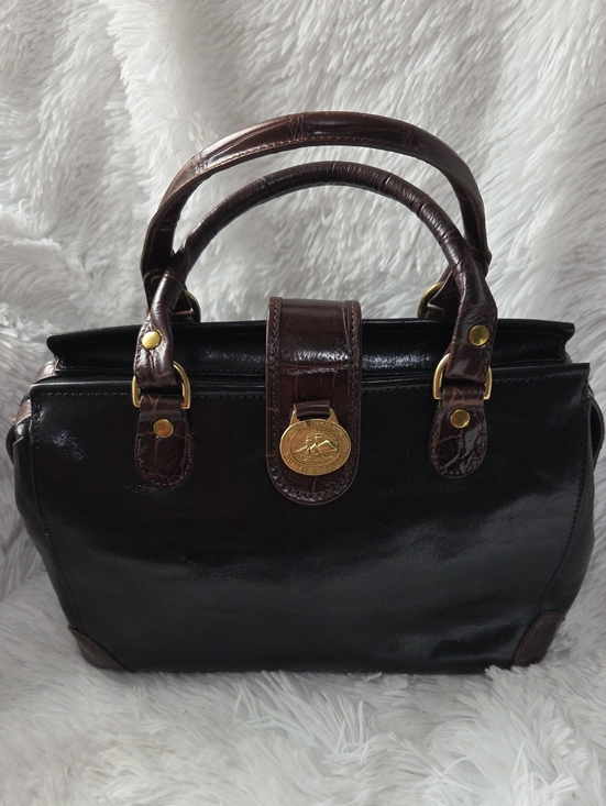 Brahmin Handbags - Classic Black and Brown Brahmin Women's Top-Handle Satchel